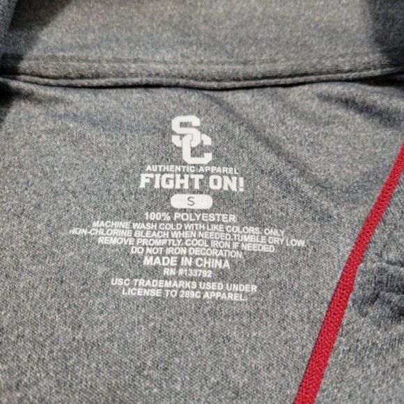 USC Trojans Shirt Size Small USC Authentic Apparel Fight On! Long Sleeve 1/4 Zip - Picture 5 of 5